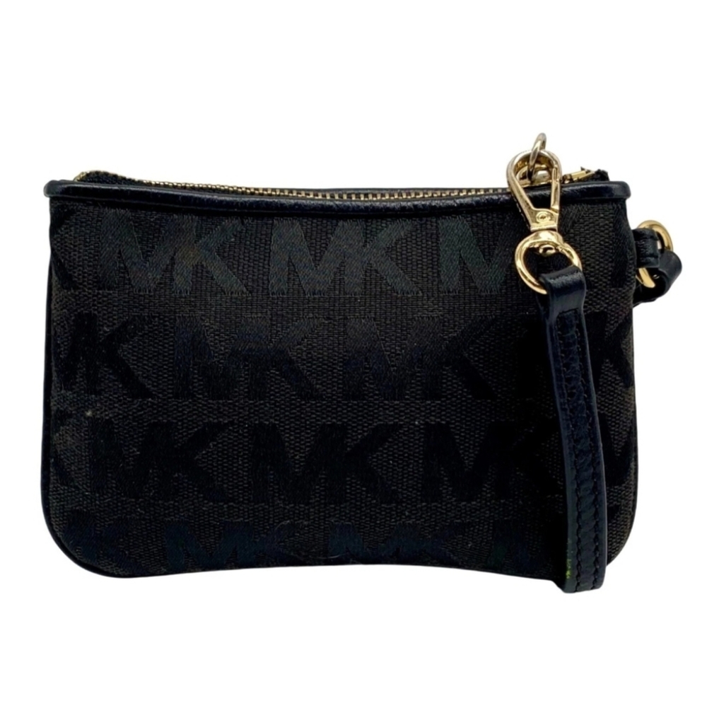 Michael Kors Black Signature Canvas Wristlet